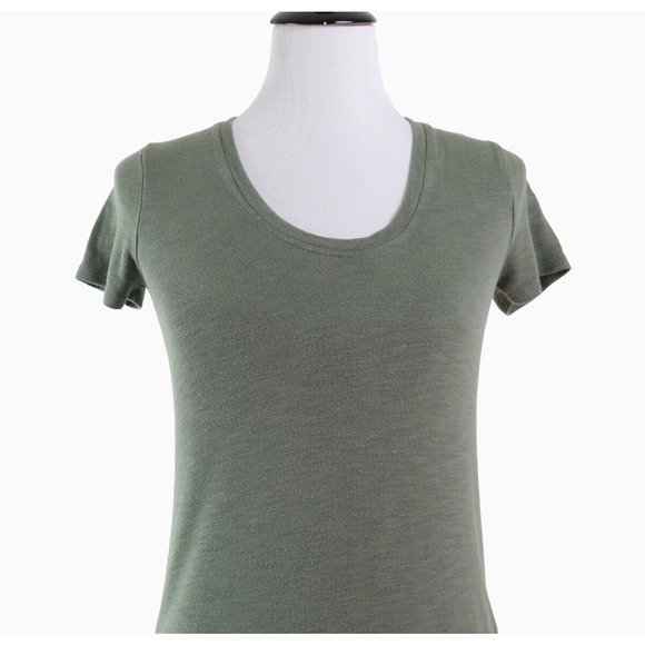 Madewell Size XS Relaxed Midi Tee Dress Slub Knit Jersey Green - Picture 8 of 11